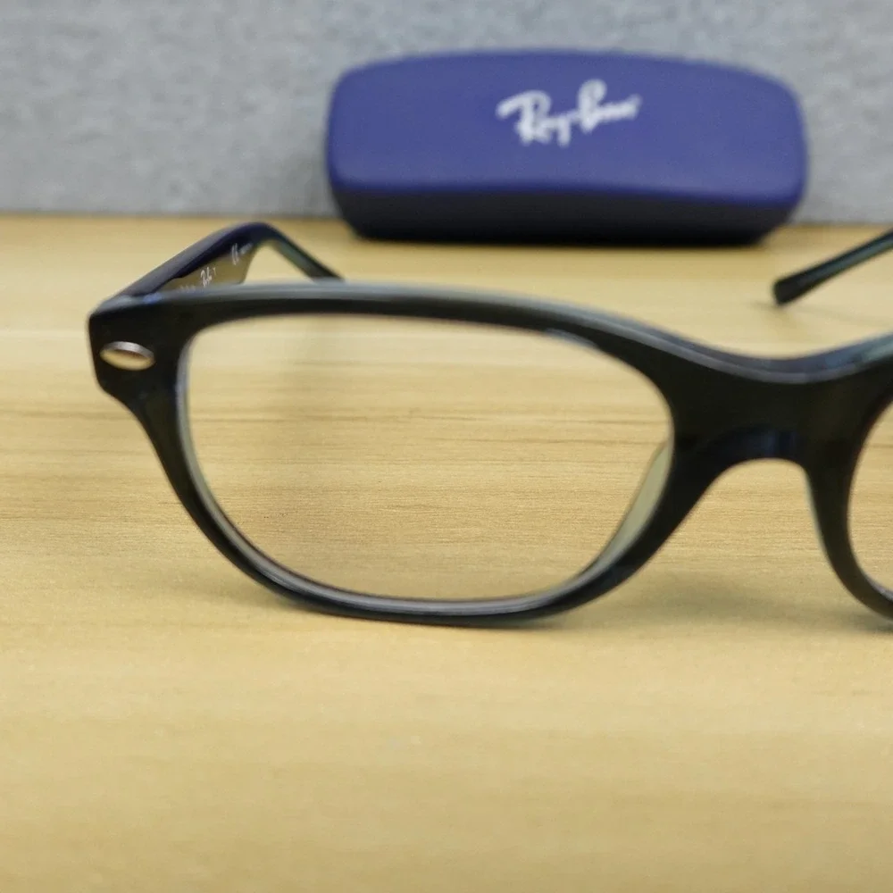 Ray-Ban Kids Eyeglasses Frames RB1555 3667 Blue Rectangle Full Rim 48-16-130